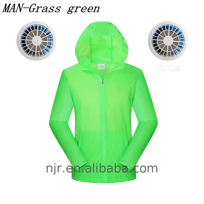 Air conditioned work shirt clothes cooling jacket with fans