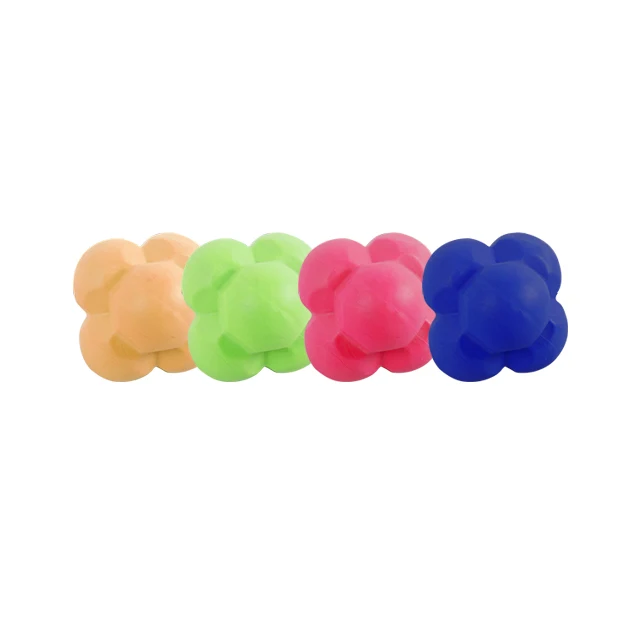  Custom Logo Silicone Handheld Massage Hexagon Reaction Ball Random Bounce