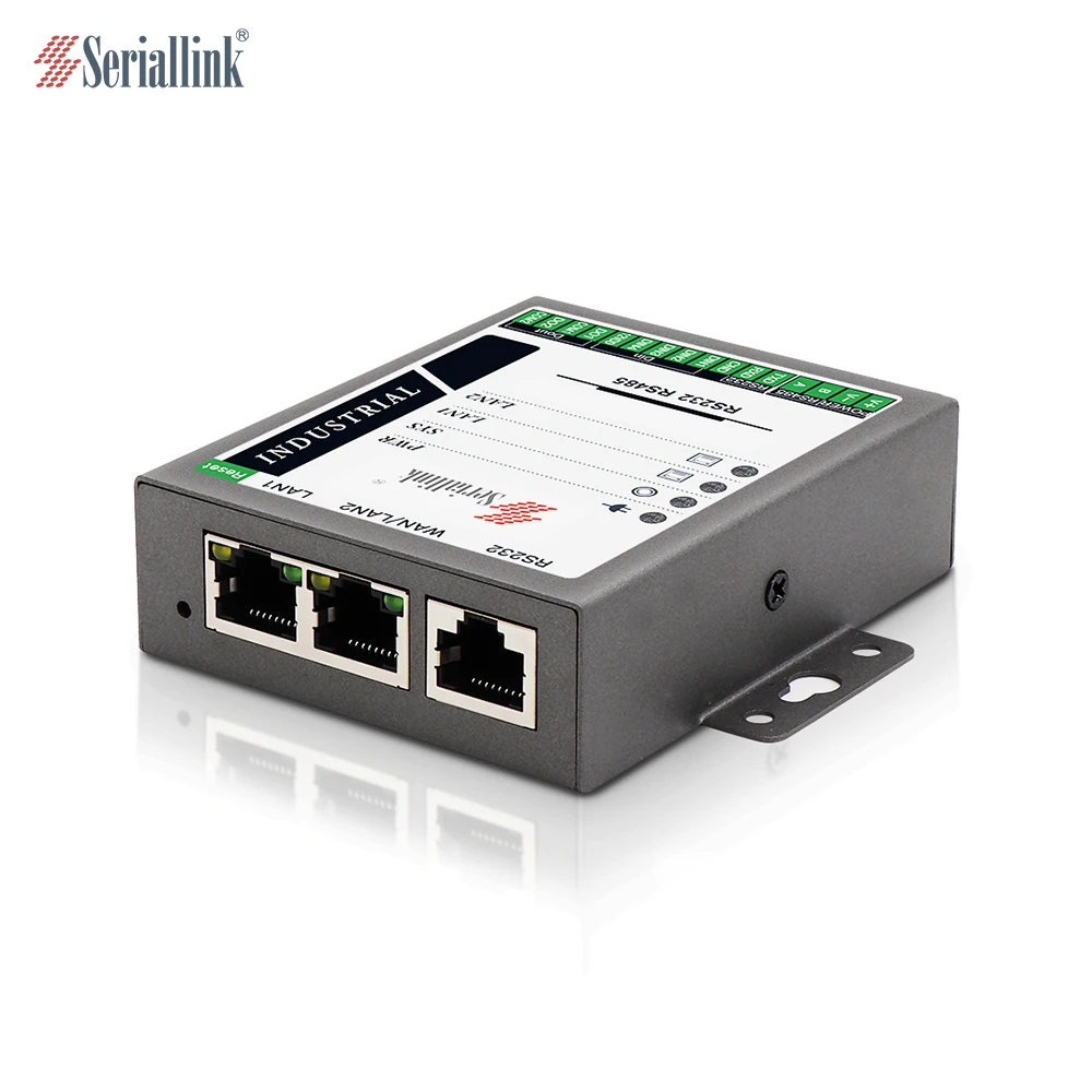 Grid Connect Industrial Serial RS232 Ethernet & RS485 Converter RS232 or RS485 serial device server