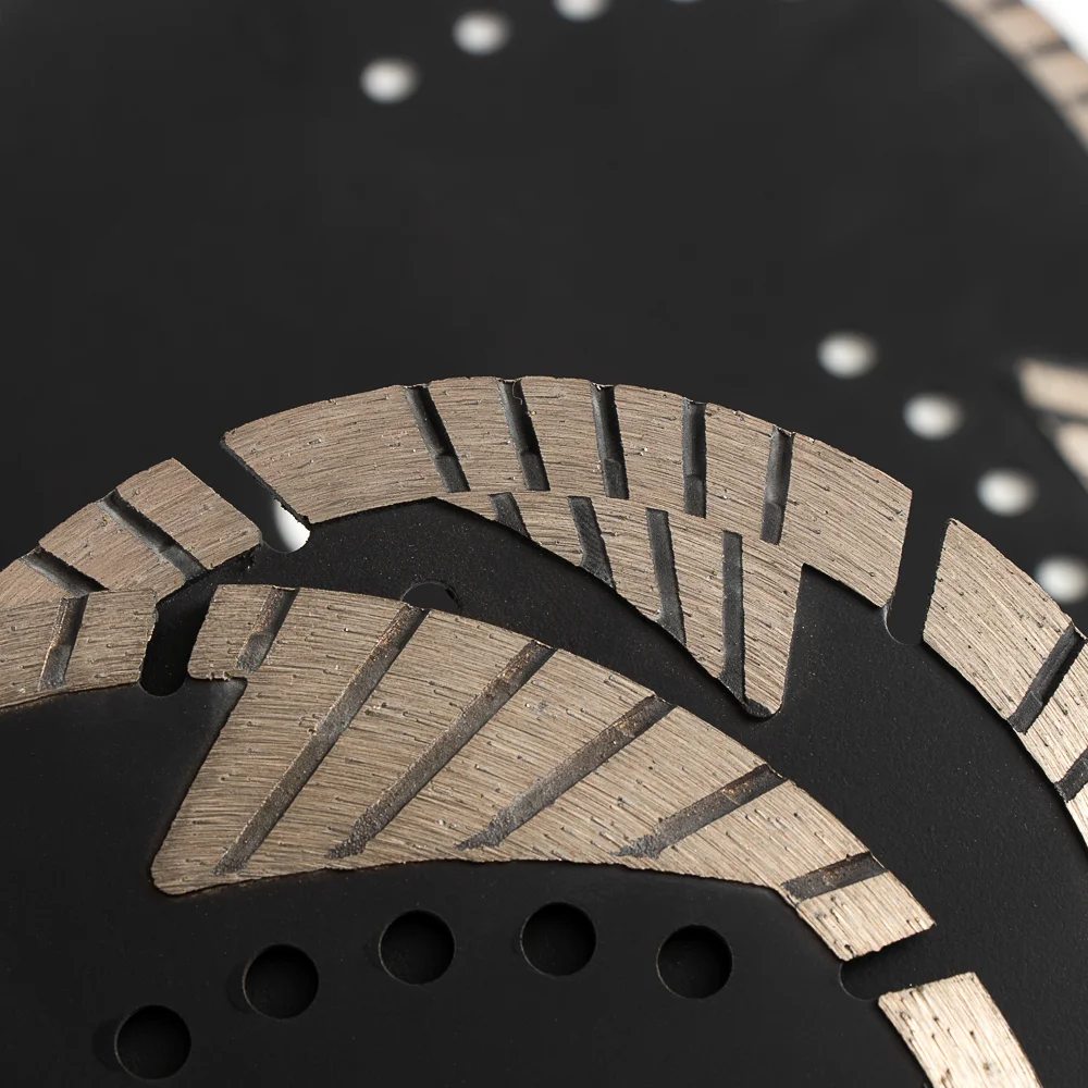150mm 6inch concrete marble disc turbo segment diamond saw blade with teeth protection saw blade for granite