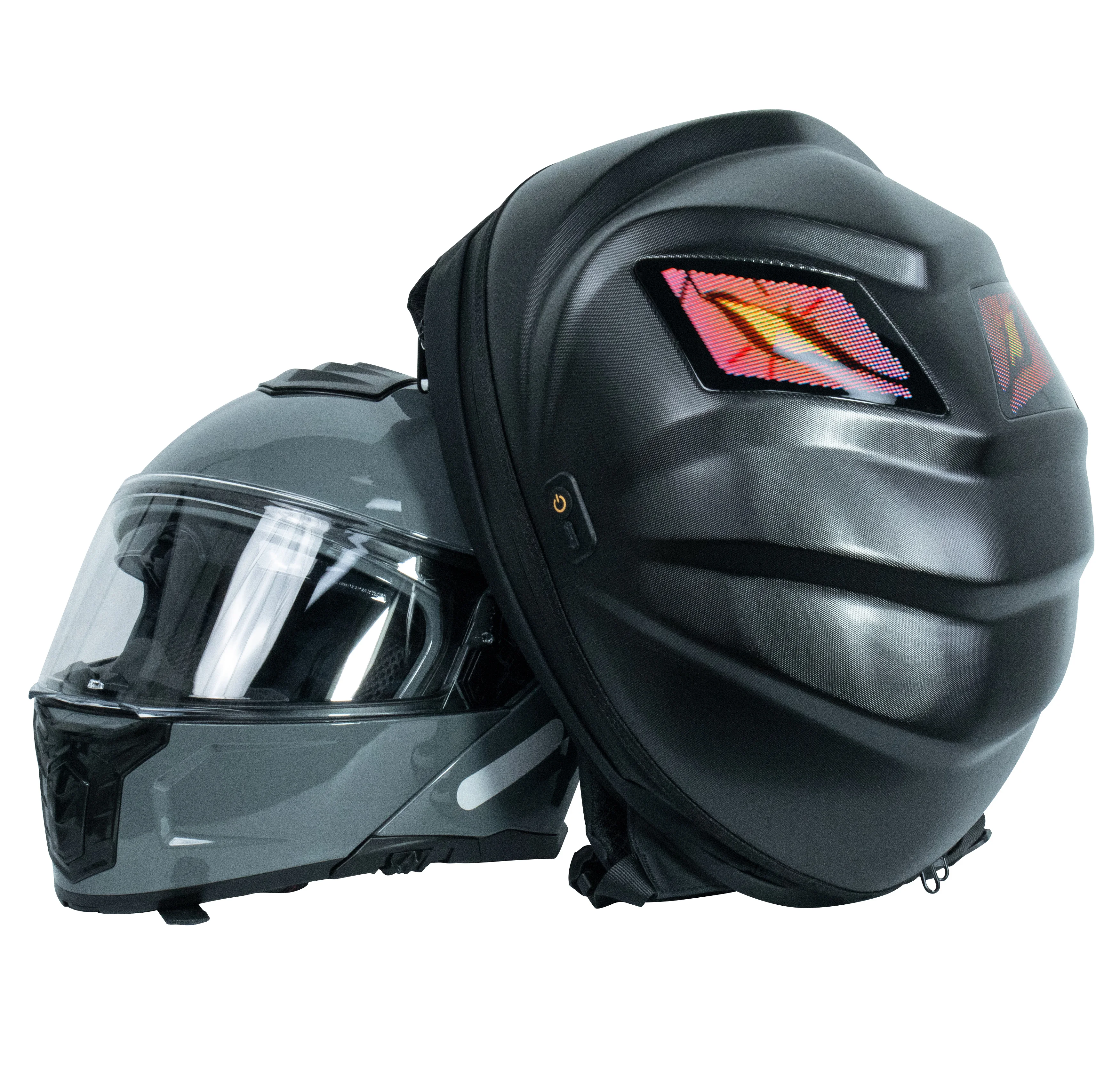 2024 High Summer Alien LED Display Black Knight Backpack for Motorcycle Bike Bicycle Backpacks Bags