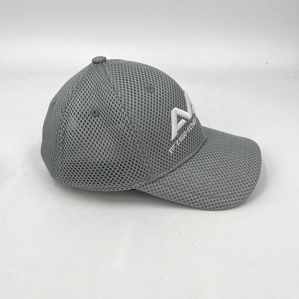Customized 3D Embroidery Baseball Caps Velcro Mesh hats Adjustable Size Sport  Caps