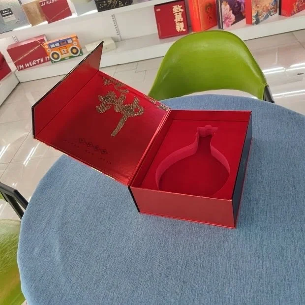 Жесткий картон ручной работы XO одинарные упаковочные коробки для бутылок вина с клапаном