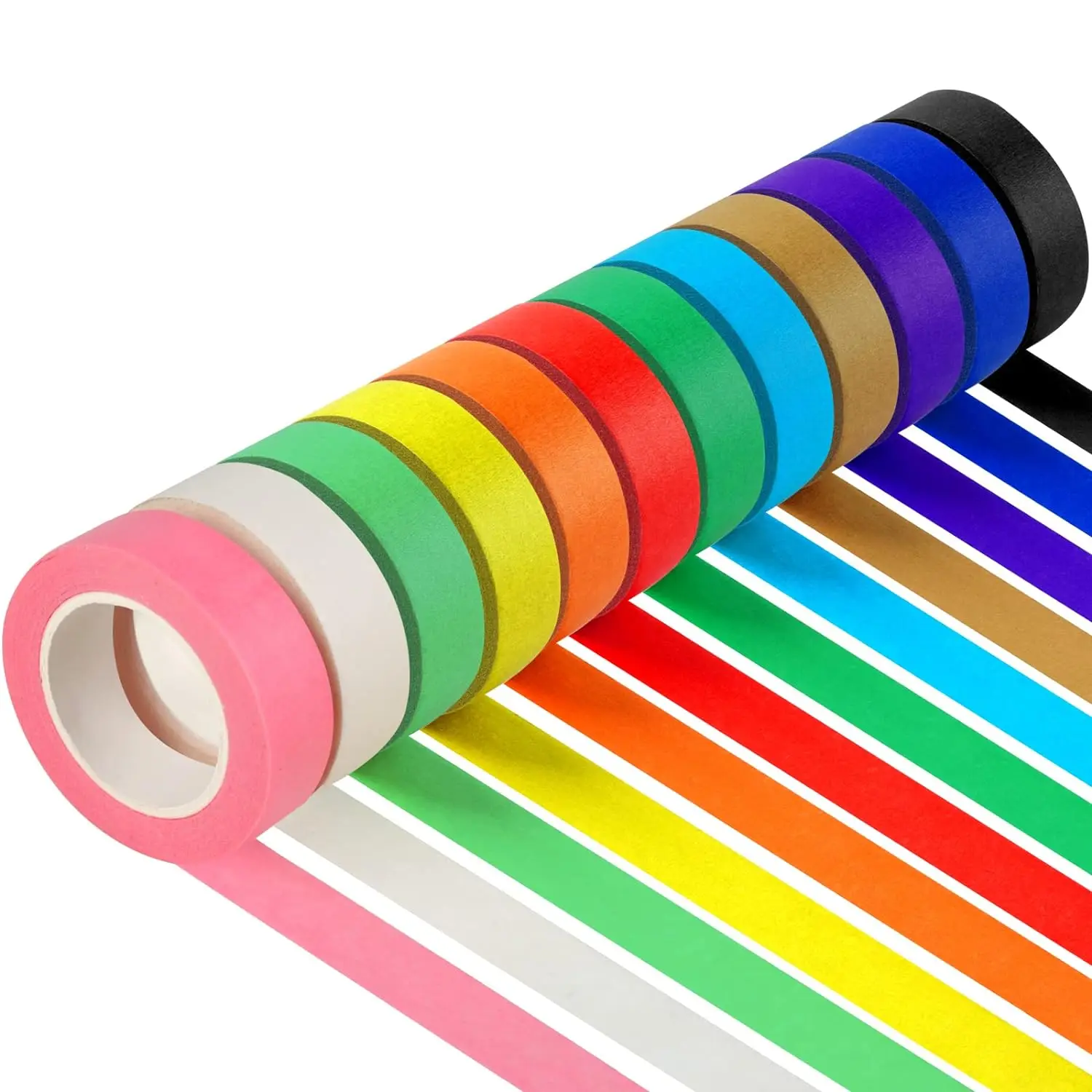 Colored Masking Tape Kids Art Supplies DIY Craft Tape Colored Tape Rolls Colored Painters Tape