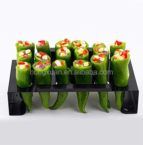 Grill Rack Barbecue Stainless Chili Pepper Roasting Rack for Cooking Chili or Chicken Legs & Wings