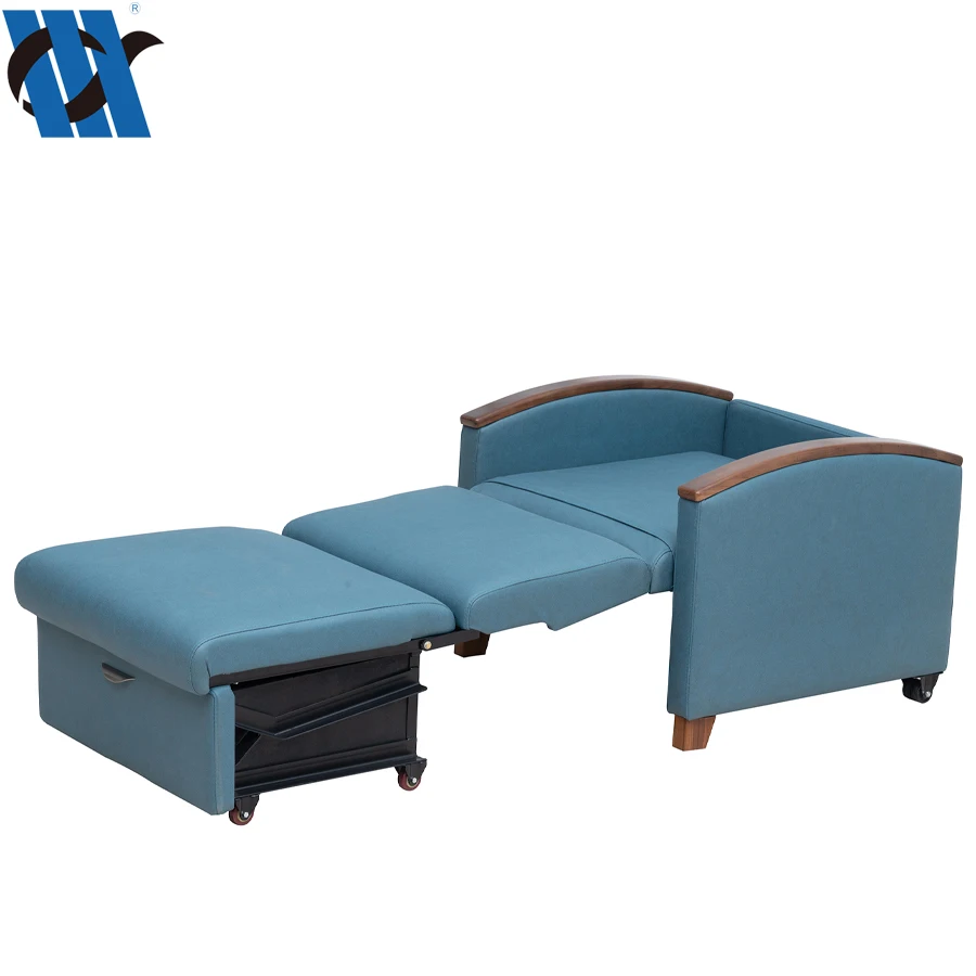 BDEC111 Medical Patient Accompany Sleep Reclining High Density Sponge Hospital Sofa Chair Bed