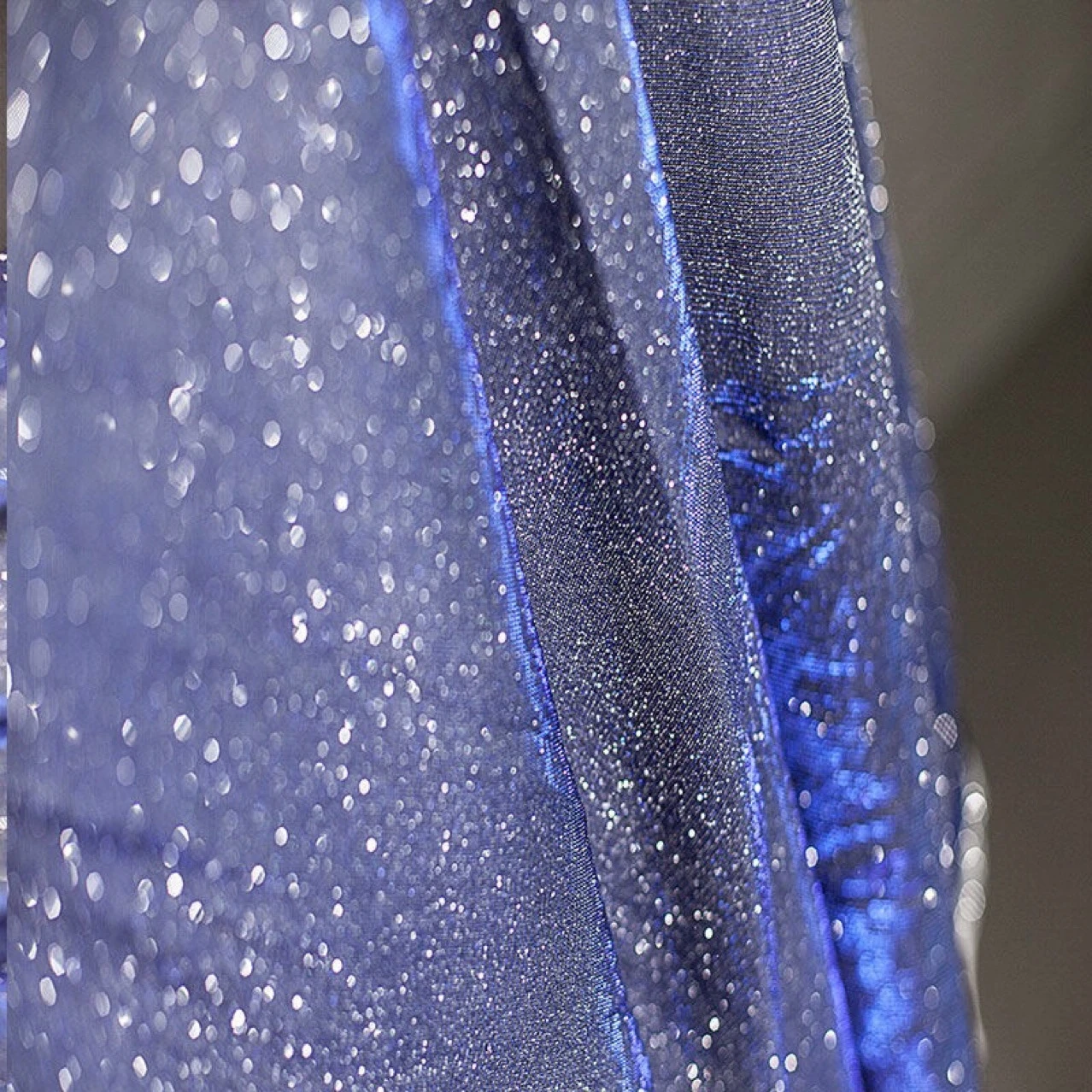 sparkling laser starry sky illusory color high gloss foil elastic silver gold metallic fabric for wedding/fashion dresses