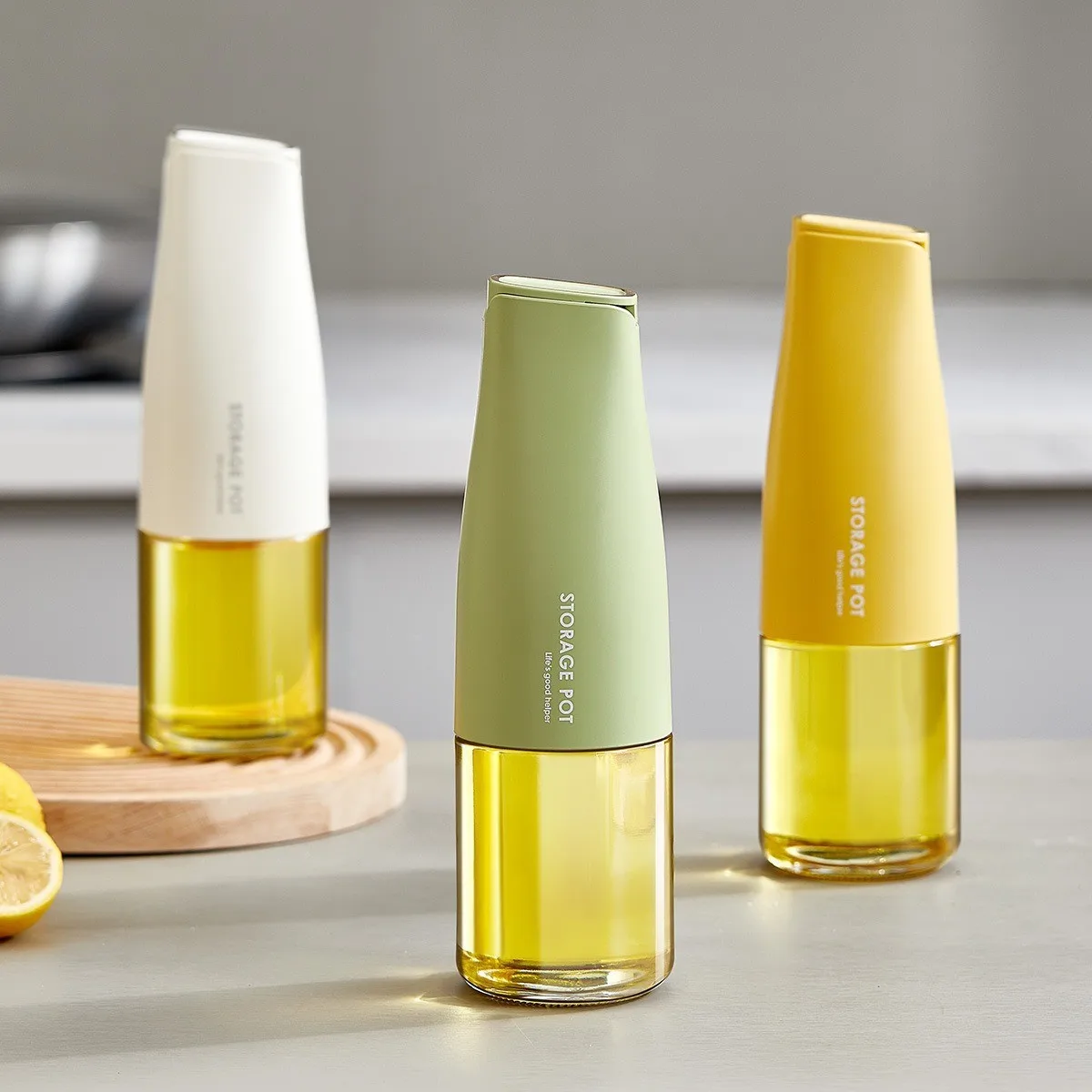 500ml Technology Wholesale Price Olive Oil Glass Bottles with Lid Food Grade Glass Bottle for Olive Oil