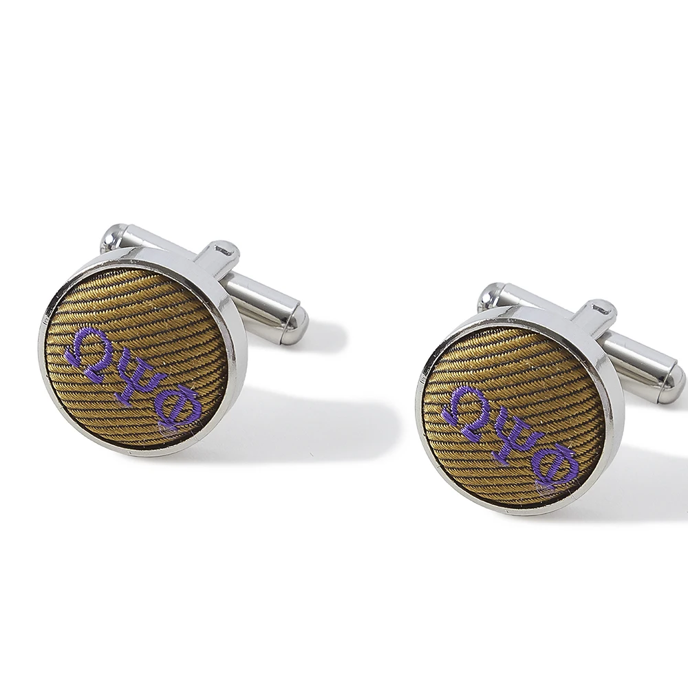 Do Your Own Greek Letter Silk Cufflinks Customization Fraternity Club Crest Logo Cufflinks Greek Fabric Cufflinks