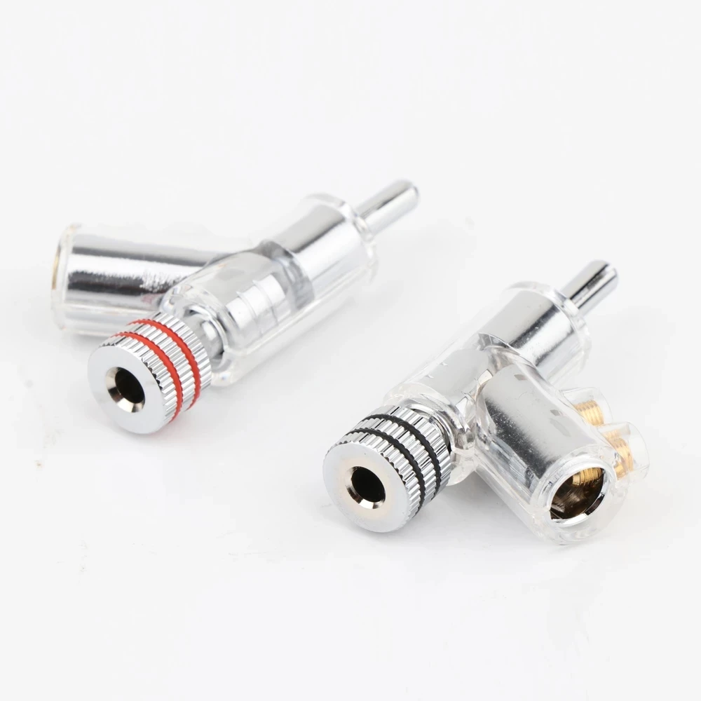 Hi-End Rhodium Plated Closed Screw Lock Speaker Cable Banana Plug Connector For DIY Speaker Wire Audio/Video Receiver