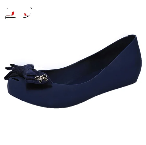 Lady new design candy colors PVC Jelly cheap women fashion flat shoes