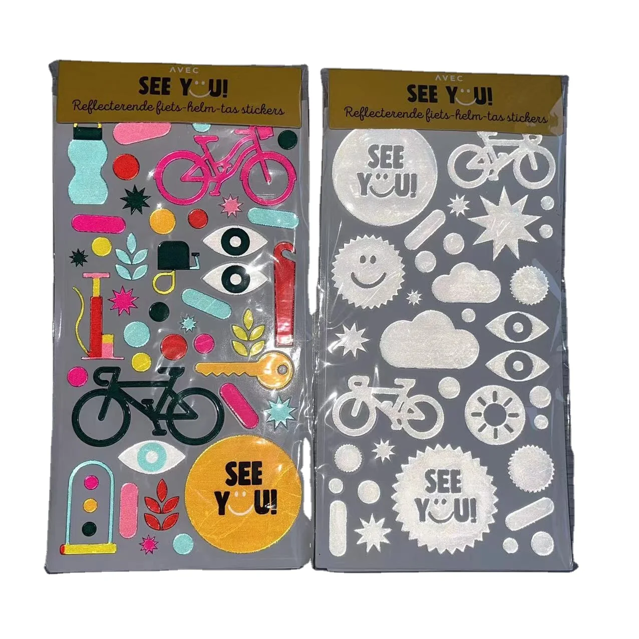 Bicycle Reflective Stickers Mountain Bike Tires Luminous Stickers Night Riding Reflective Warning Stickers Equipment Accessories