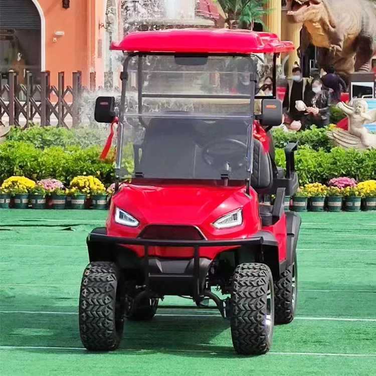 New Model Popular Comfortable Folding Club Sightseeing Car 4 Seat Hunting Buggy Off Road Golf Cart 2+2 Electric Golf Cart