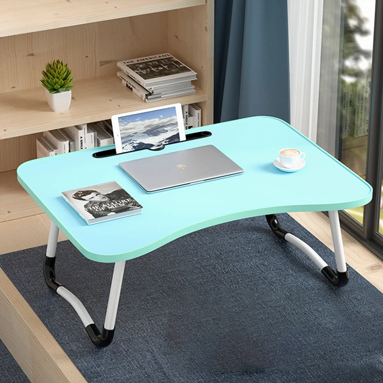 wholesale multi functional home office portable small adjustable wooden gaming study laptop table desk for bed with fan t8