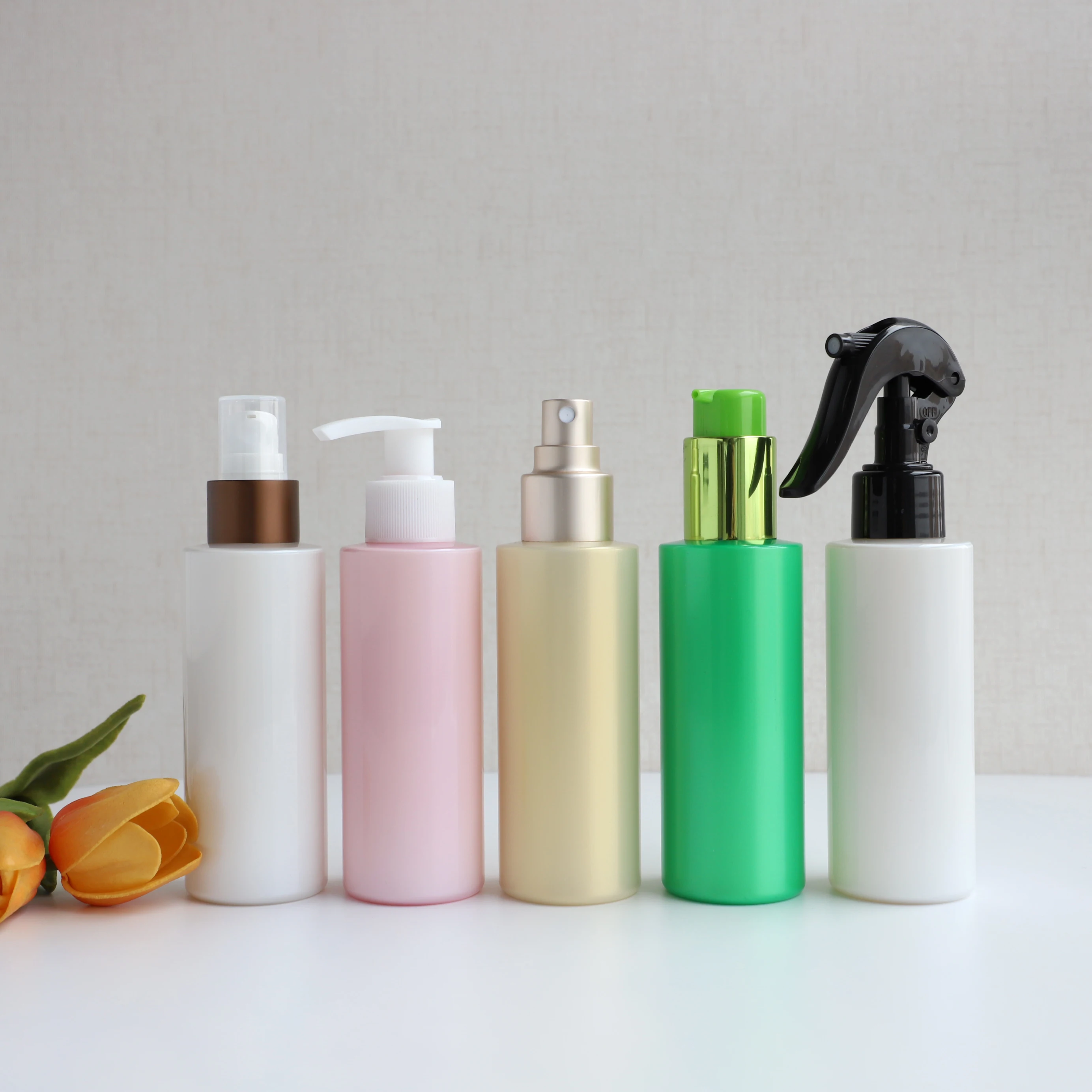 120ml Empty Plastic PET Flat Shoulder Toner Lotion Bottle Spray Bottle for Cosmetic