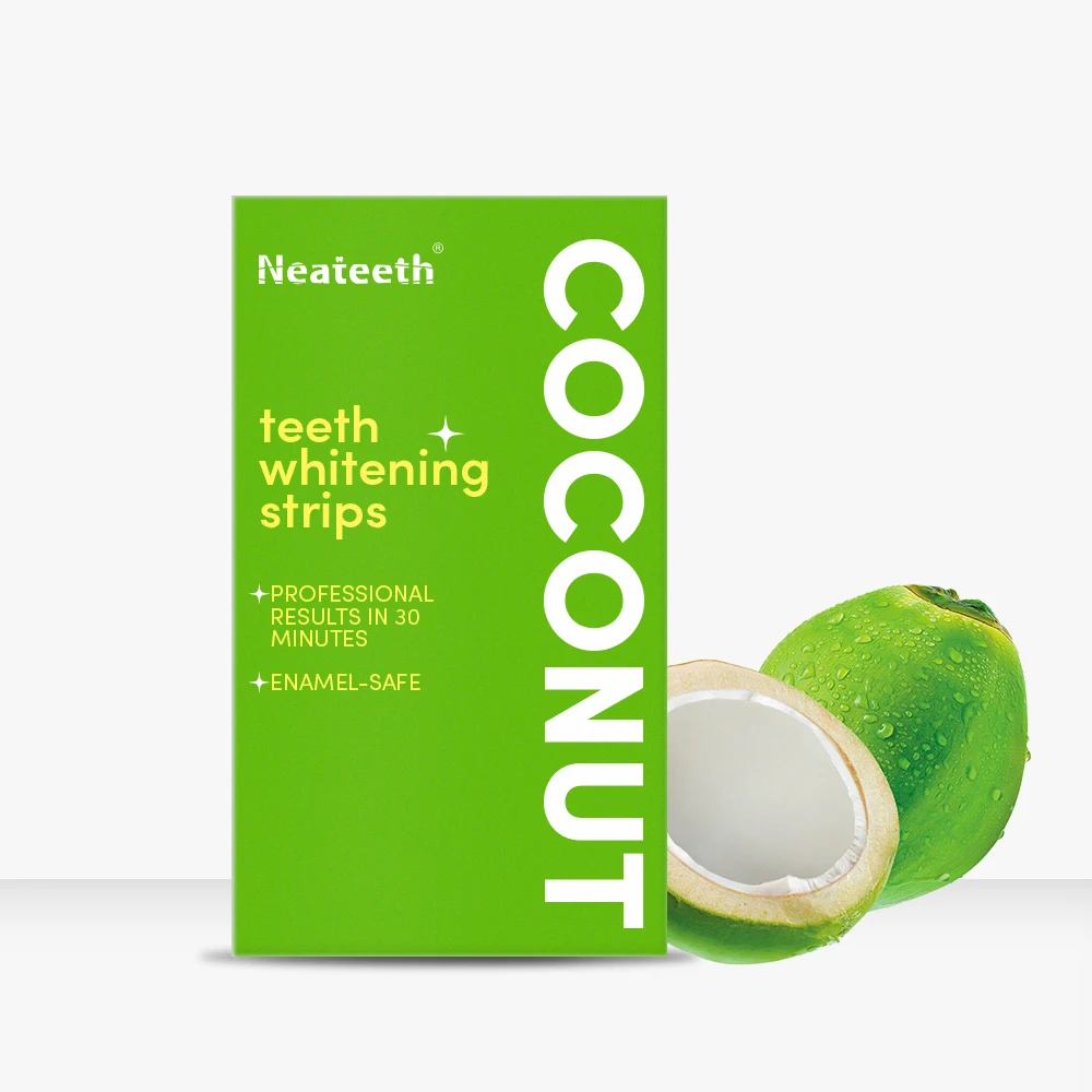 Customize Fast Whiten Tooth 7 Treatment OEM Peroxide Free Fruity Teeth Whitening Strips For Sensitive Teeth