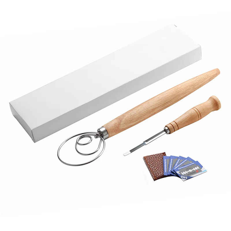 
Food grade dough egge whisk stainless steel wooden handle 
