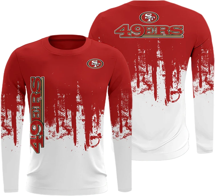 2021 NFL Saint Broncos Falcons USA size absorbing Quick Dry sport Long sleeves 32 teams T-shirt