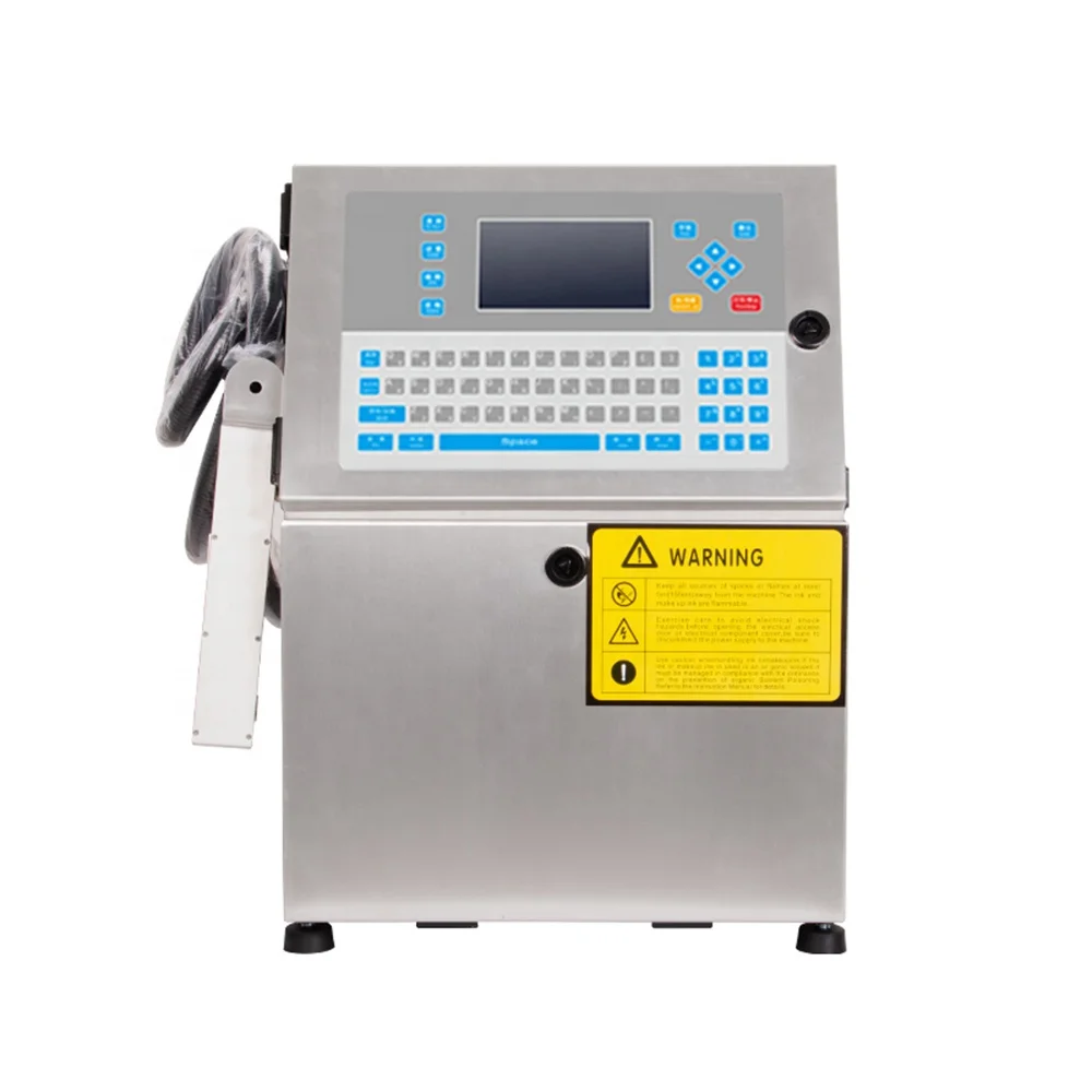 Continous CIJ Mfg Exp Date Printer Machine Automatic Online Inkjet Printing Machine Lot Number Ink Jet Coding Machine on Tube