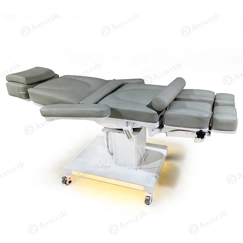 Modern Salon Furniture Split Legs Adjustable Podiatry Armchair Clinical Base With Light Beauty Center Luxurious Beauty Beds