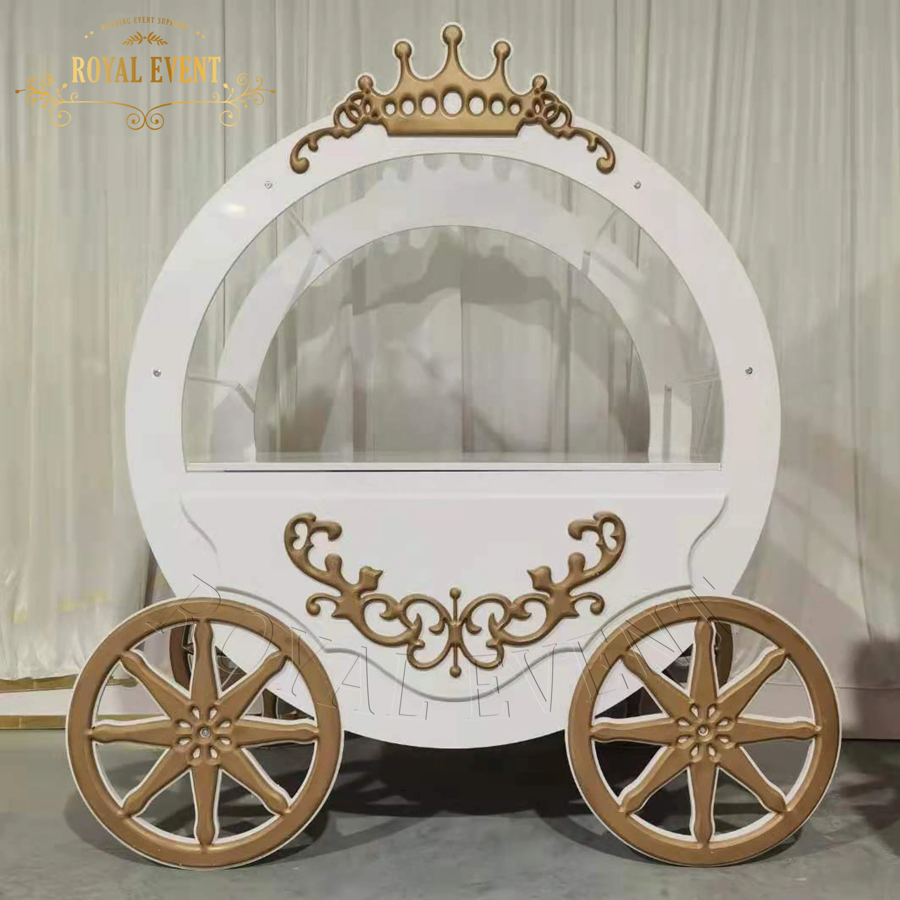 New Christmas Style Candy Flower Cart , Acrylic Candy Carts Display For Wedding Decoration