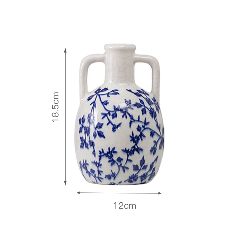 Chinese Style Ceramic Flower Vase Home Blue and White Vase Ceramic Vase For Decoration