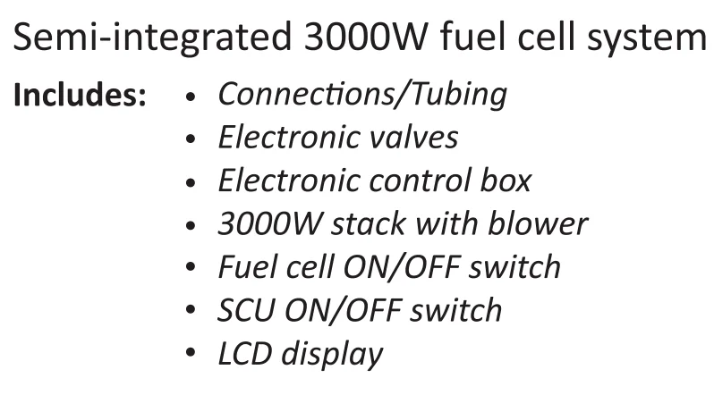 3KW Integrated Multi-Purpose Hydrogen PEM Fuel Cell