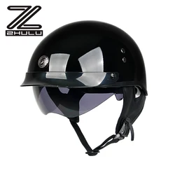 New Fashion Style Classic Vintage Racing Motorcycle Helmet ABS material America DOT Certificated Half Face Motorbike Helmets