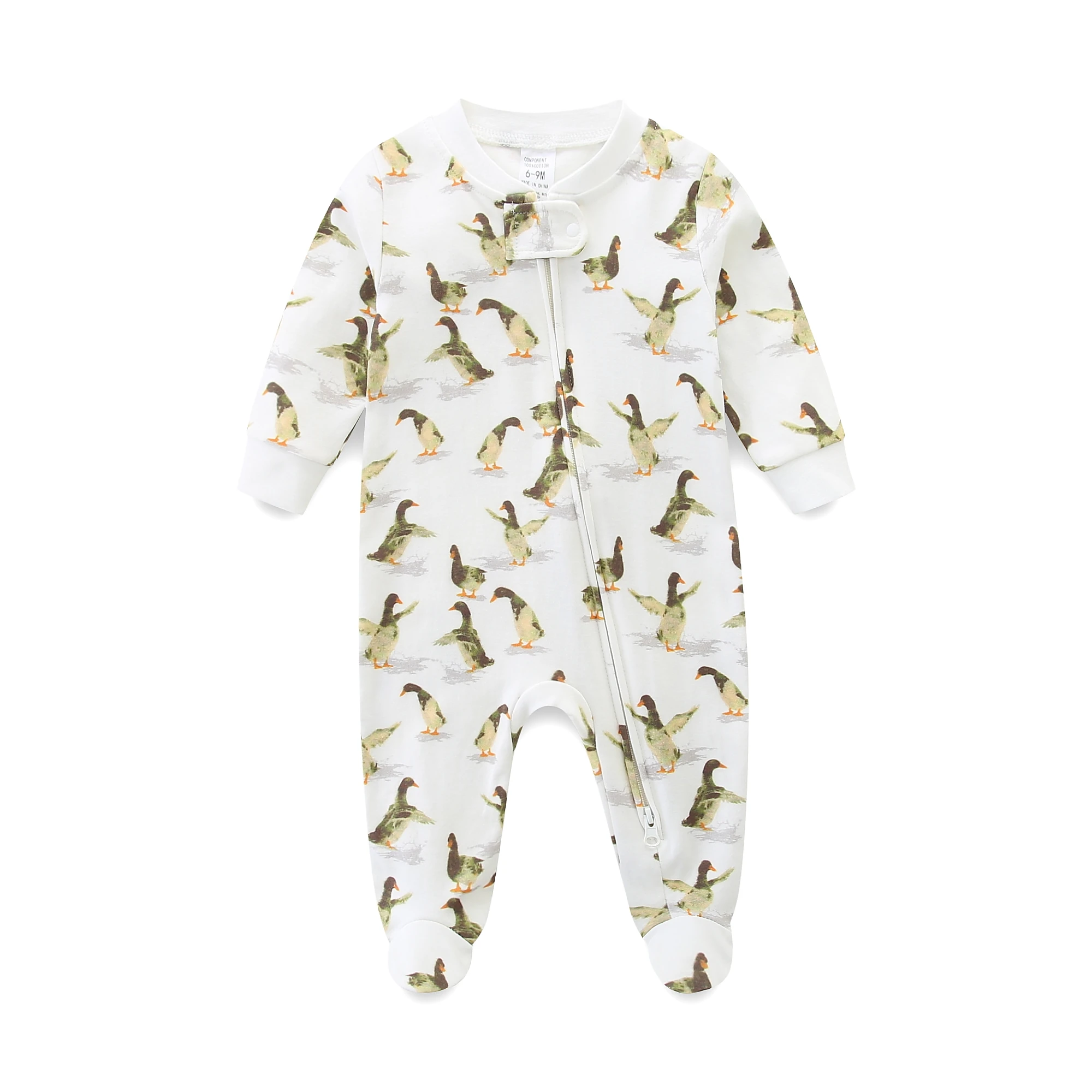 Hot Sale Animal Pattern Newborn Baby Girl Boy Clothes Bamboo Cotton Pajamas Clothing 0-12 Months Rompers For Spring And Autumn