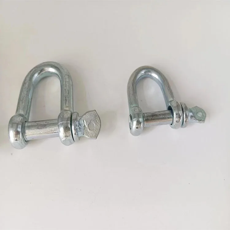 Metal D Ring Screw in Shackle Horseshoe Buckle U Shape D Ring Metal Hoop Locking D-Ring for DIY Leather Craft Purse Replacement