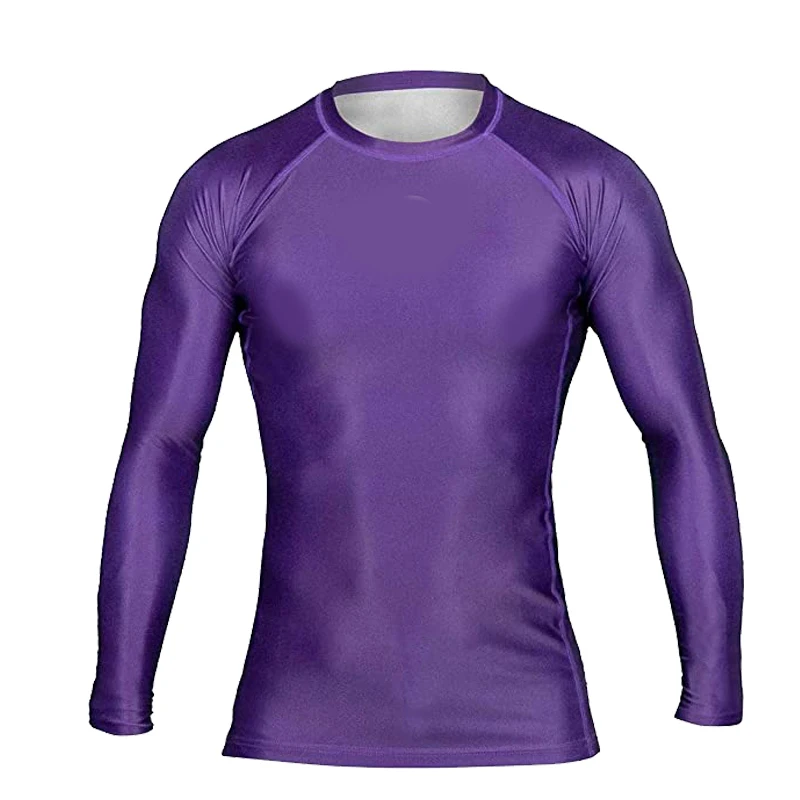Custom Logo High Quality Wholesale Plain Swim Shirts Printed Long Sleeve Mma For Men Bjj Rashguard Rash Guard