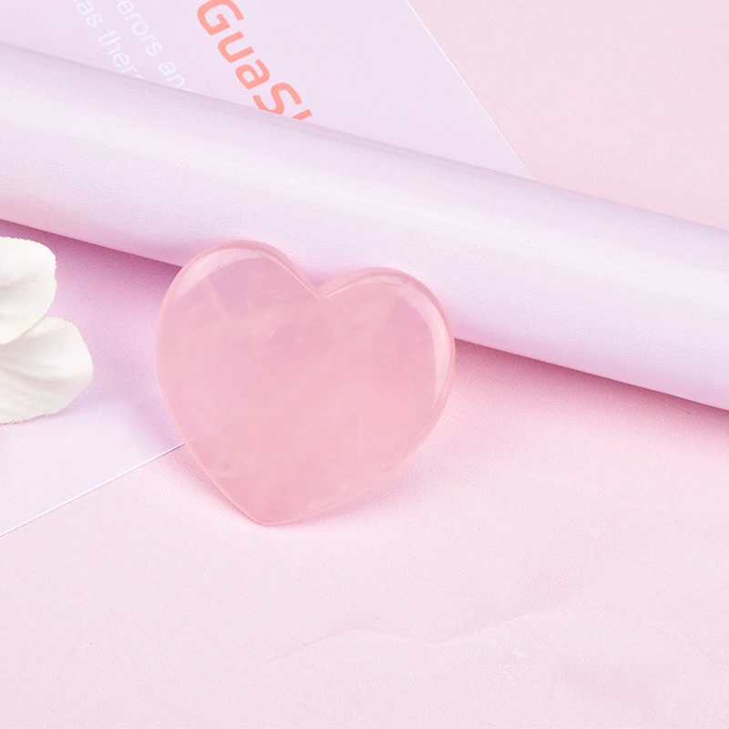 Heart Shape Jade Gua Sha.facial scraping massage jade stone rose quartz gua sha tool.Fade out fine lines and lift the skin