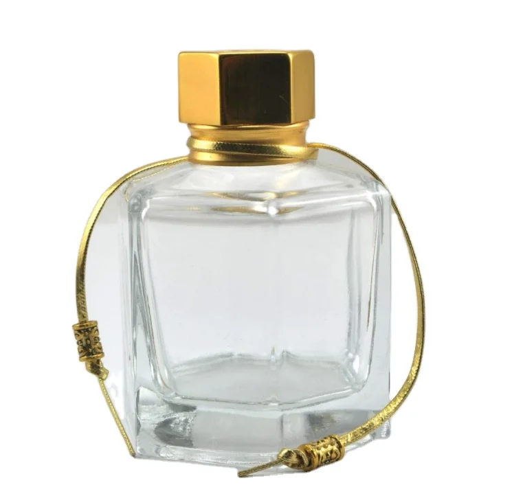 hexagon clear glass bottle beautiful special design 100ml