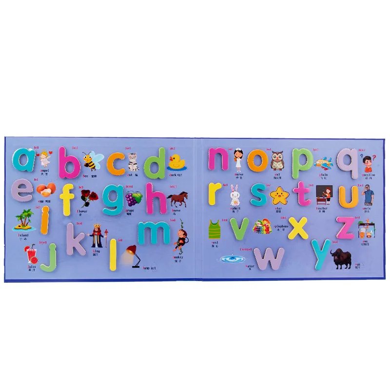
Wooden Magnetic Learning Books Early Educational Happy Learning Numbers Letters Wooden Toys for Kids 
