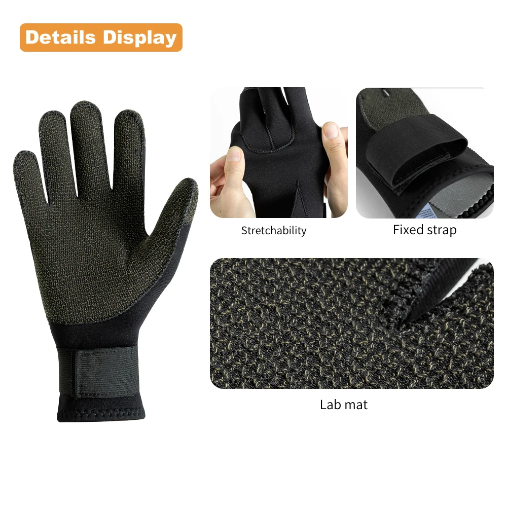 3MM  insulated fishing  equipment  waterproof diving gloves