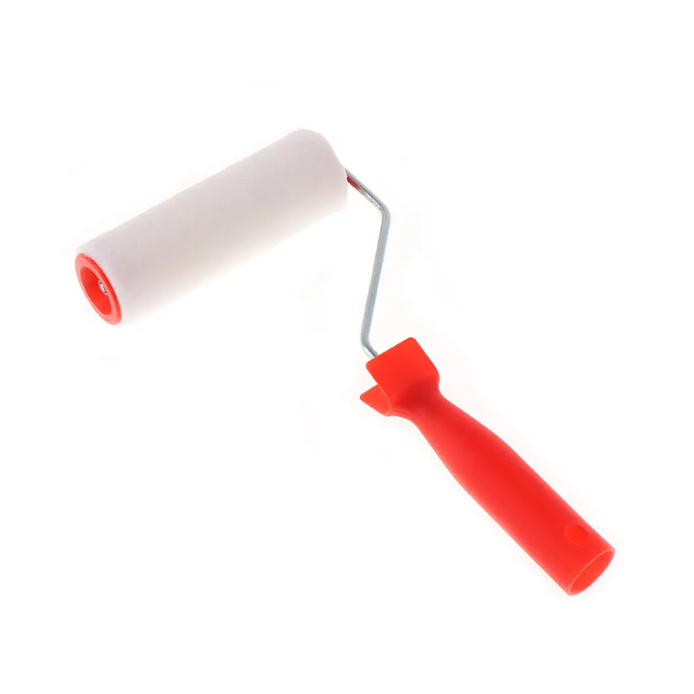 Low Price Customized High quality Cleaning  roller brush roller  refill with handle paint roller brush with red plastic handle