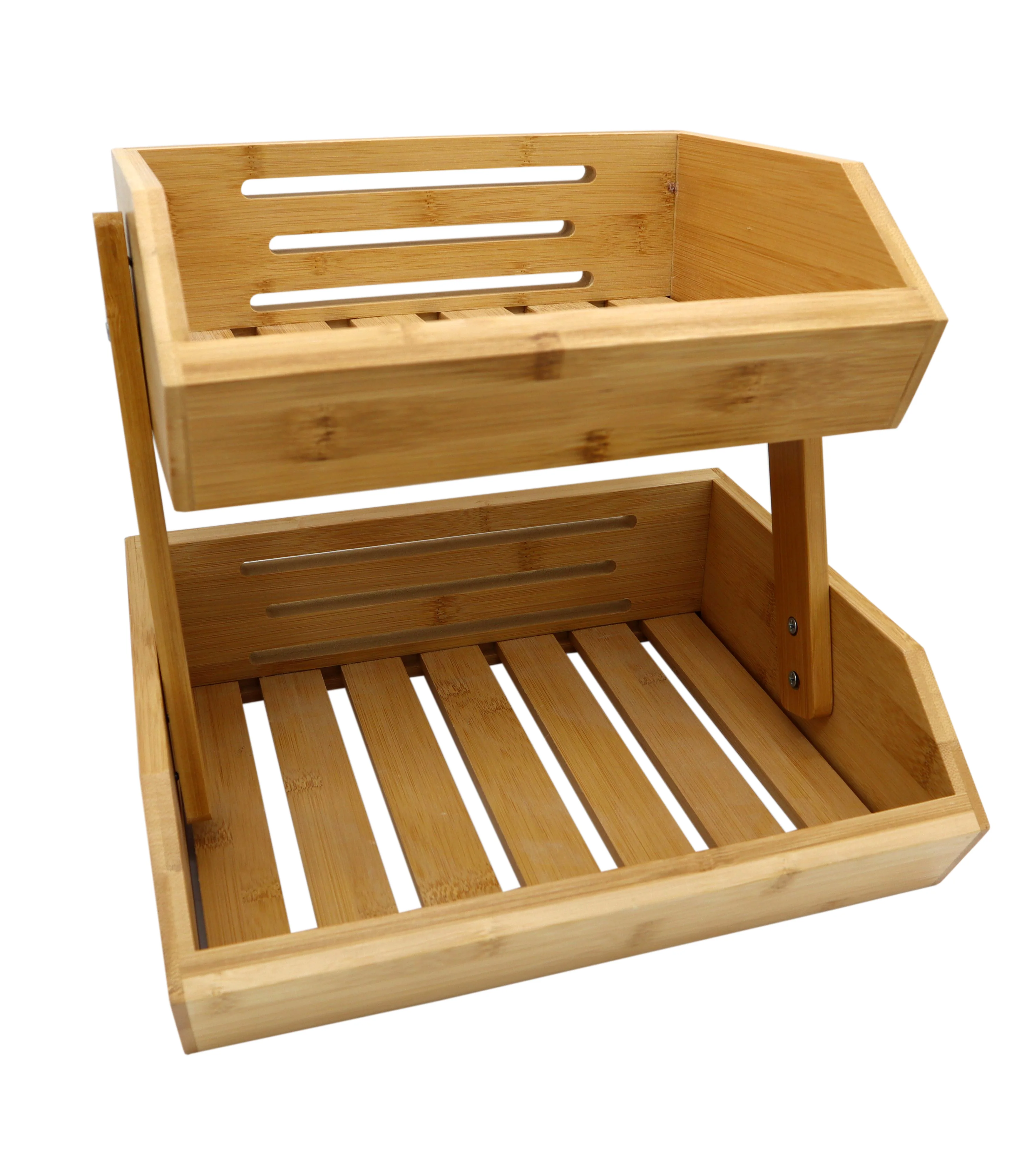 3-Tier Bamboo Corner Shelf, Kitchen Cabinet and Countertop Storage Organizer