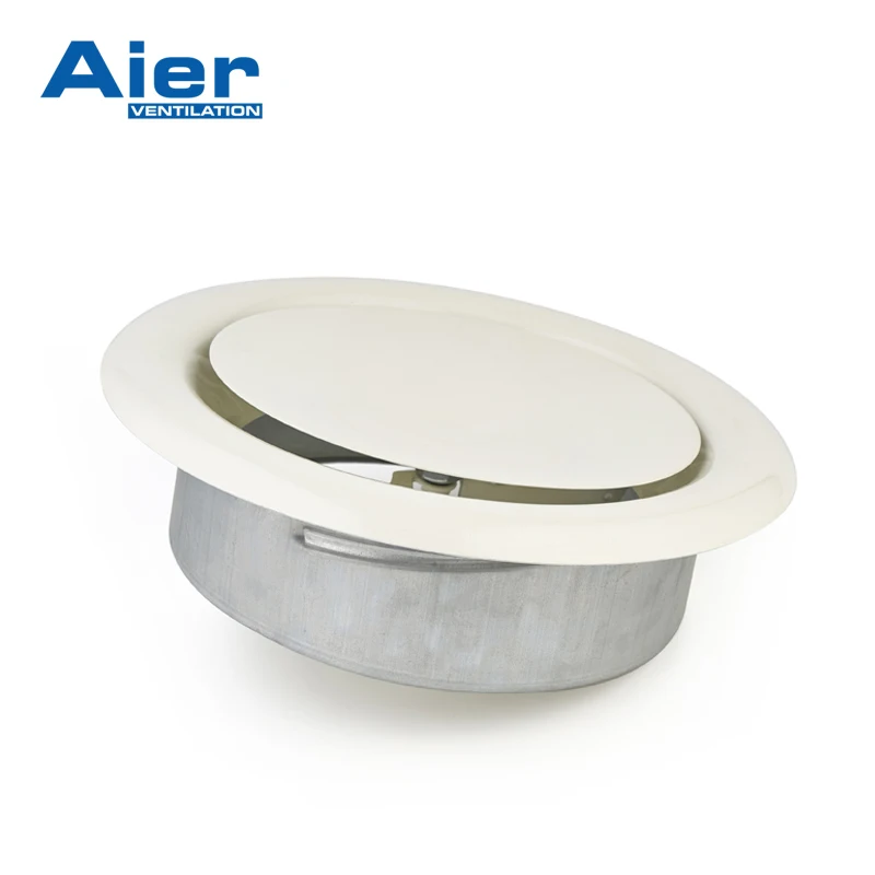 Exhaust Disc Valve Hvac Ducting Return Air Toilet Round Metal Disc Valve
