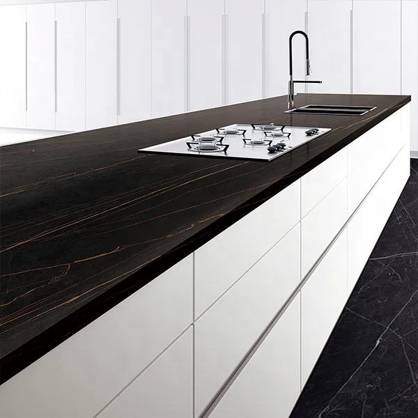 Onyx Big Slab Black Color Porcelain Slabs Tiles Sintered Stone