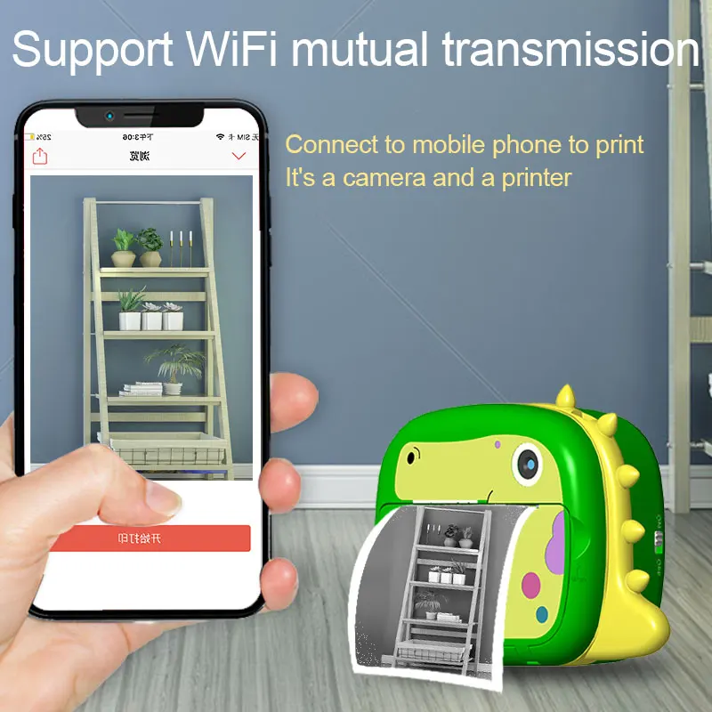 new kids HD Print Instant Camera Christmas Gift Print 2.4 inch Video Photo Children Kids WiFi Digital Camera for Christmas