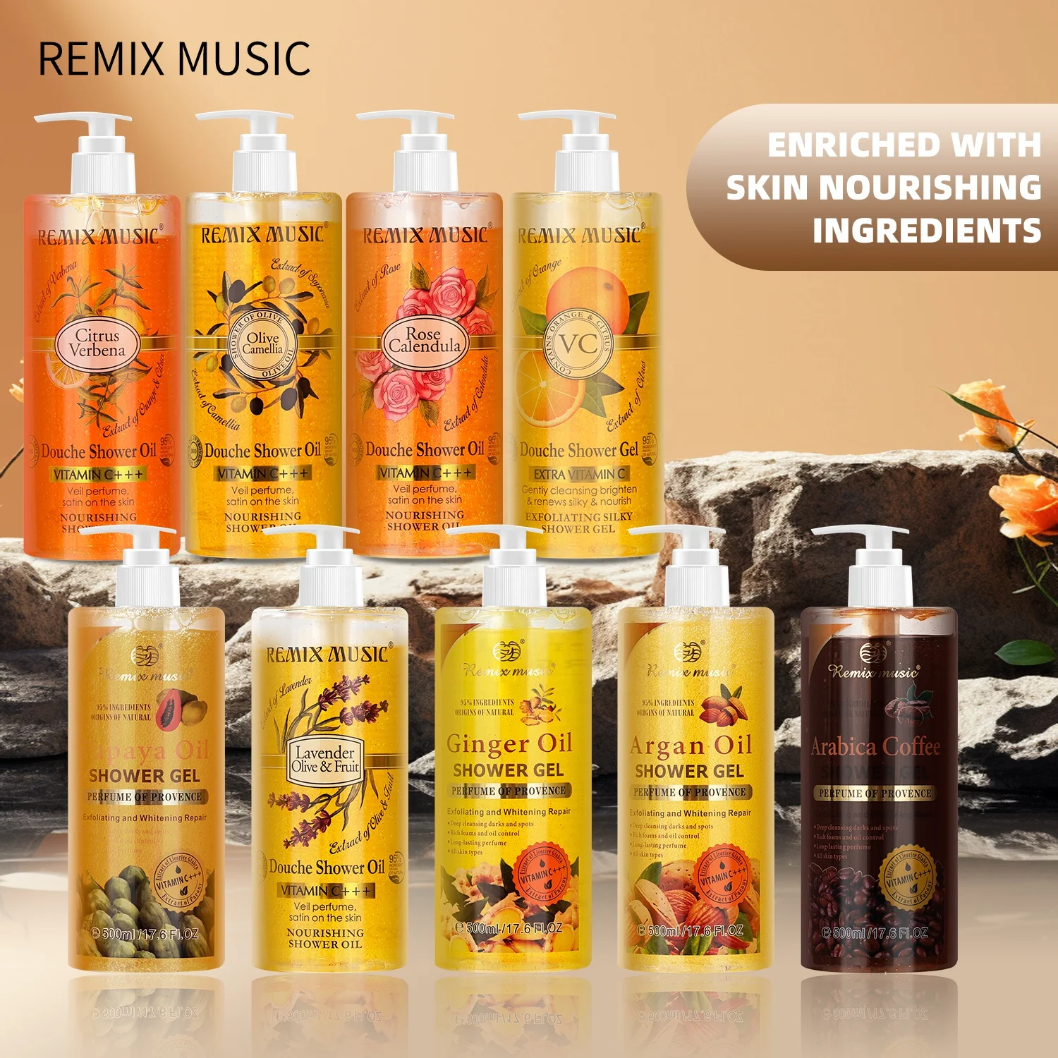 Body Wash Whitening Moisturizing Exfoliating Scrub Bath Liquid Soap Skin Care Shower Gel Adults Female Soothing Gel Washing Gel