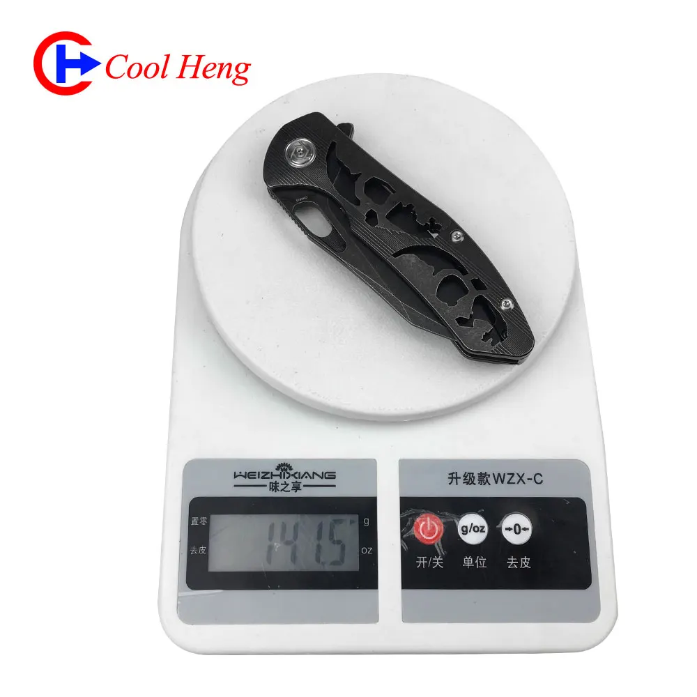 
wholesale S35VN steel Titanium handle CNC Machining Bearing Quick Opening outdoors Camping Battle Pocket knife Folding knife 