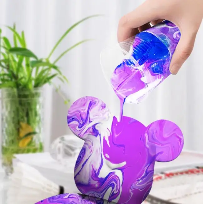 Popular Kids DIY 27 Colors 60ML Fluid Bear Paint Kit Set Liquid Pigment Acrylic Pouring Painting