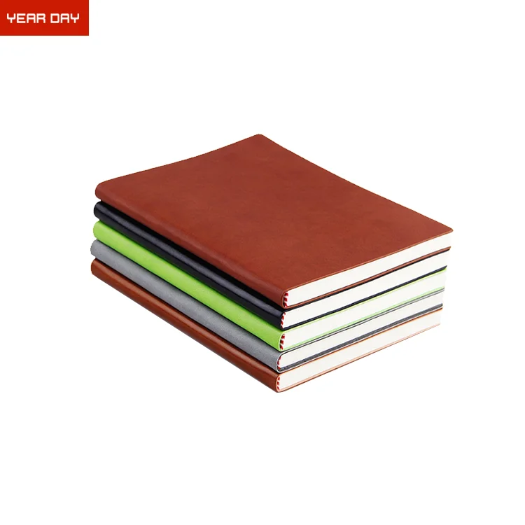 Wholesale Custom A5 with Elastic Strap Pu Journal Diary Notebook Printed Brand Logo Diary Notepad Note Book PU Leather Notebook