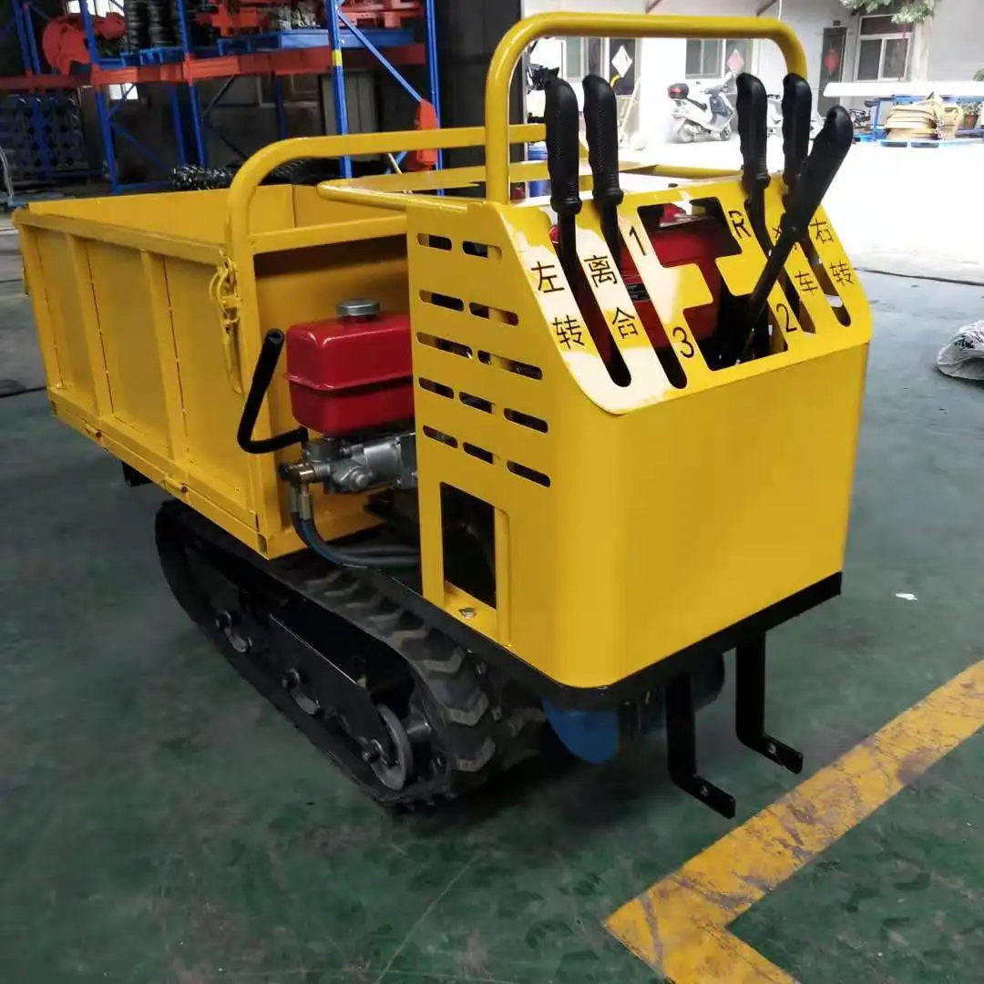 Mini Crawler Dumper Trucks Rubber Track 1 Ton Crawler Transporter Dumper