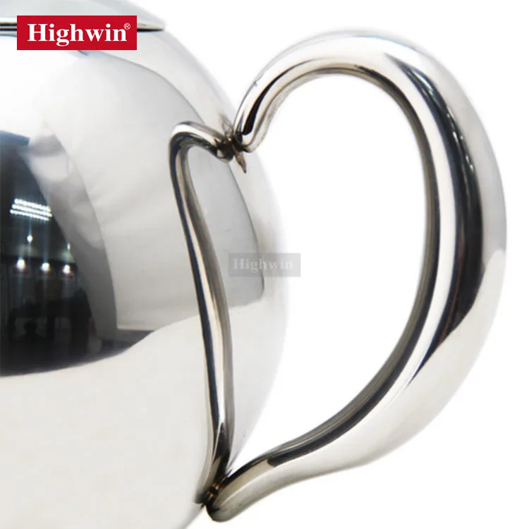 Stainless Steel Teapot Single-Walled Tea Coffee Kettle Tea Pot