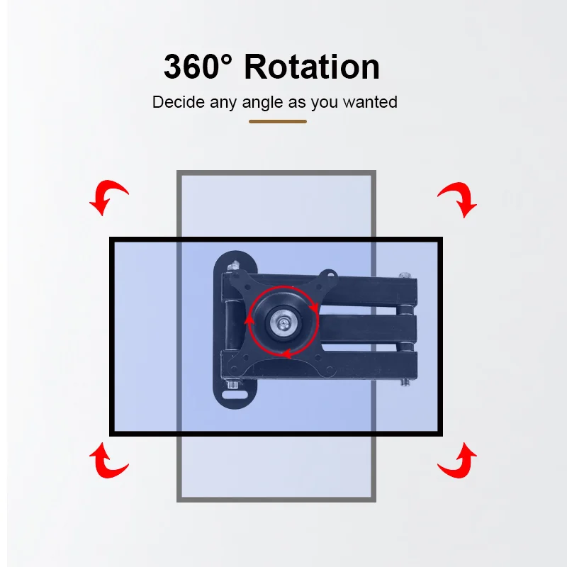 Wholesale Telescopic swivel arm adjustable 360 degrees rotating tv wall mount bracket folding tv television wall mount