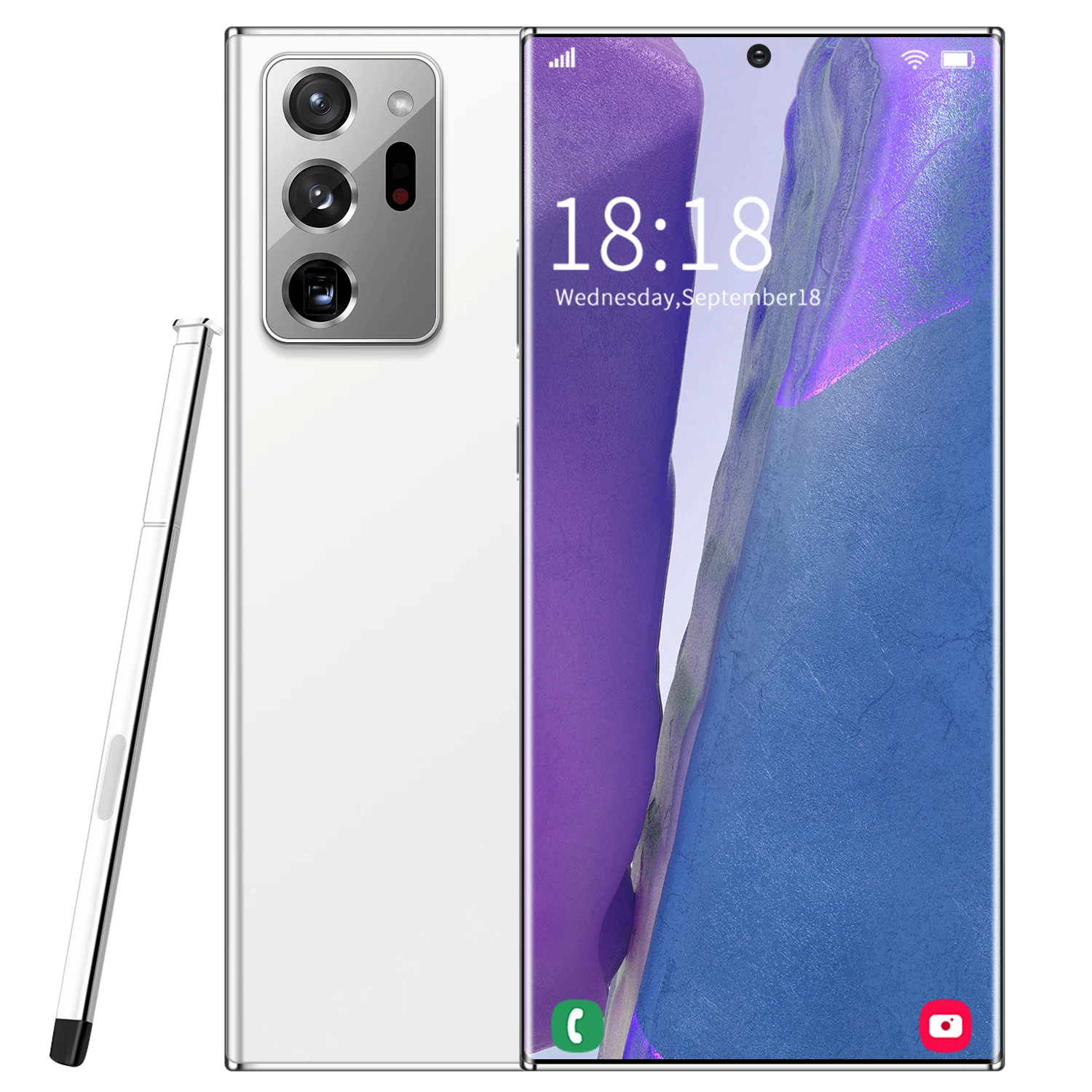 Оригинальный мобильный телефон Note20U + 4G 8 ГБ 256 глобальная версия 6 8-дюймовый большой экран разблокировка пальцами смартфоны Android