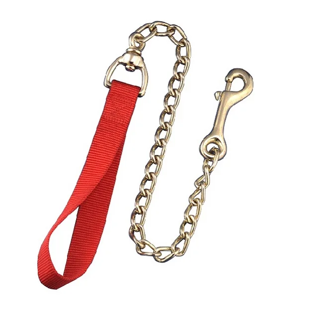 Taiwan Manufacturer OEM ODM Customized Horse Pulling Lead Chain With Nylon Handle Strong Training For Hand Walking