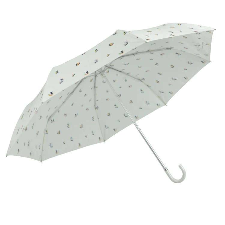 21 Inch X 6 K Pongee Fabric With Full Printing  Umbrella Manual Open Folding Umbrella Parts